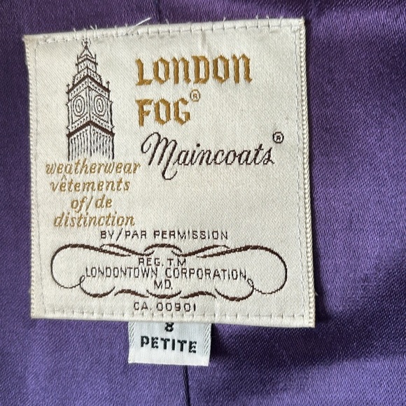 Vintage (70’s?) London Fog Maincoat 100% Wool Full Length OverCoat, Size 8P - Picture 11 of 13
